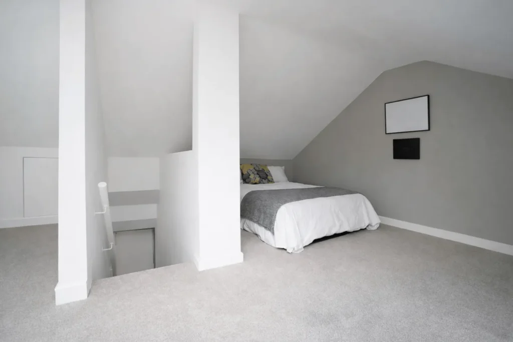 Compact loft conversion bedroom layout in Barkingside IG6