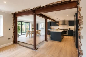 open plan structural alteration london | Builders in East London Open plan structural alteration with RSJ steel beam installation in London home