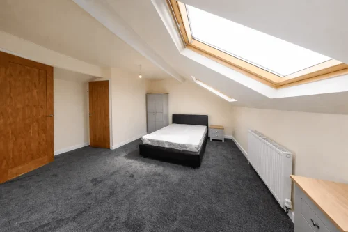 Loft conversion bedroom with Velux roof windows in Walthamstow, E17